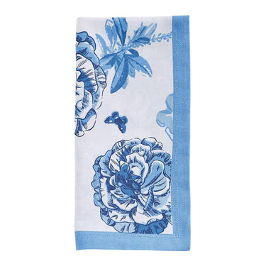 Patricia Heaton Home Florals And Flitters Printed Napkin Blue Set of 12 Park Designs - The Fox Decor